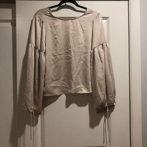 Satin long sleeve blouse!